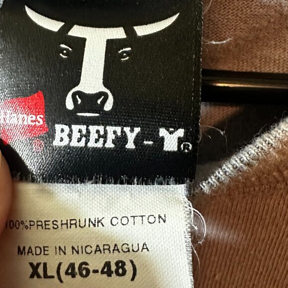 NWOT VINTAGE Hanes Beefy Graphic Tee Shirt - Picture 2 of 3